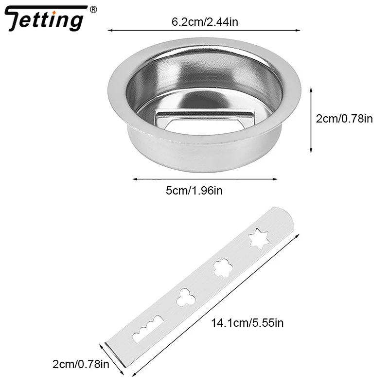 Cake Baking Tools Pastry Attachment Biscuit Attachment Stainless Steel With Connection Ring Biscuit Mould For Size 5 Meat Grinder 3Pcs/set