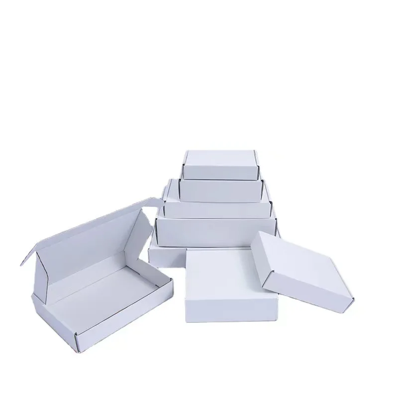 10 pcs super hard white/brown multi-size brown carton packaging wedding party gift chocolate candy event gift box 2