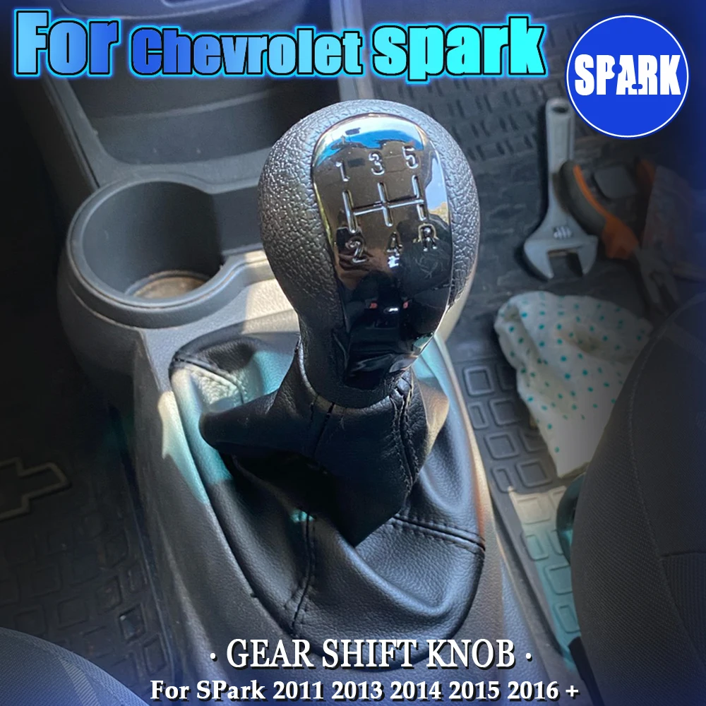 Perilla de cambio manual de 5 velocidades cromada para Chevrolet Matiz