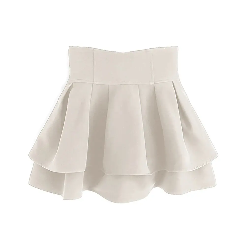 Lautaro Spring Summer Short Black Sweet Cute Kawaii Tiered Mini Skirt Women High Waist Cutecore Clothing Japanese Style Fashio
