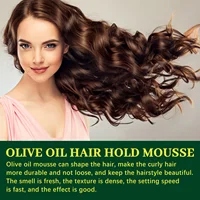 Mousse coiffante à l'huile d'olive, longue durée, évite les frisottis, les boucles, MainAF 6
