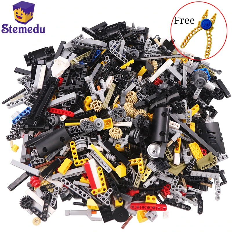 High-Tech Bulk Parts Gear Cross Axle Bricks Lift Arm Pin Parts Blocchi Di Costruzione Fai Da Te Piccole Particelle Moc Giocattoli Assemblati Per Ragaz