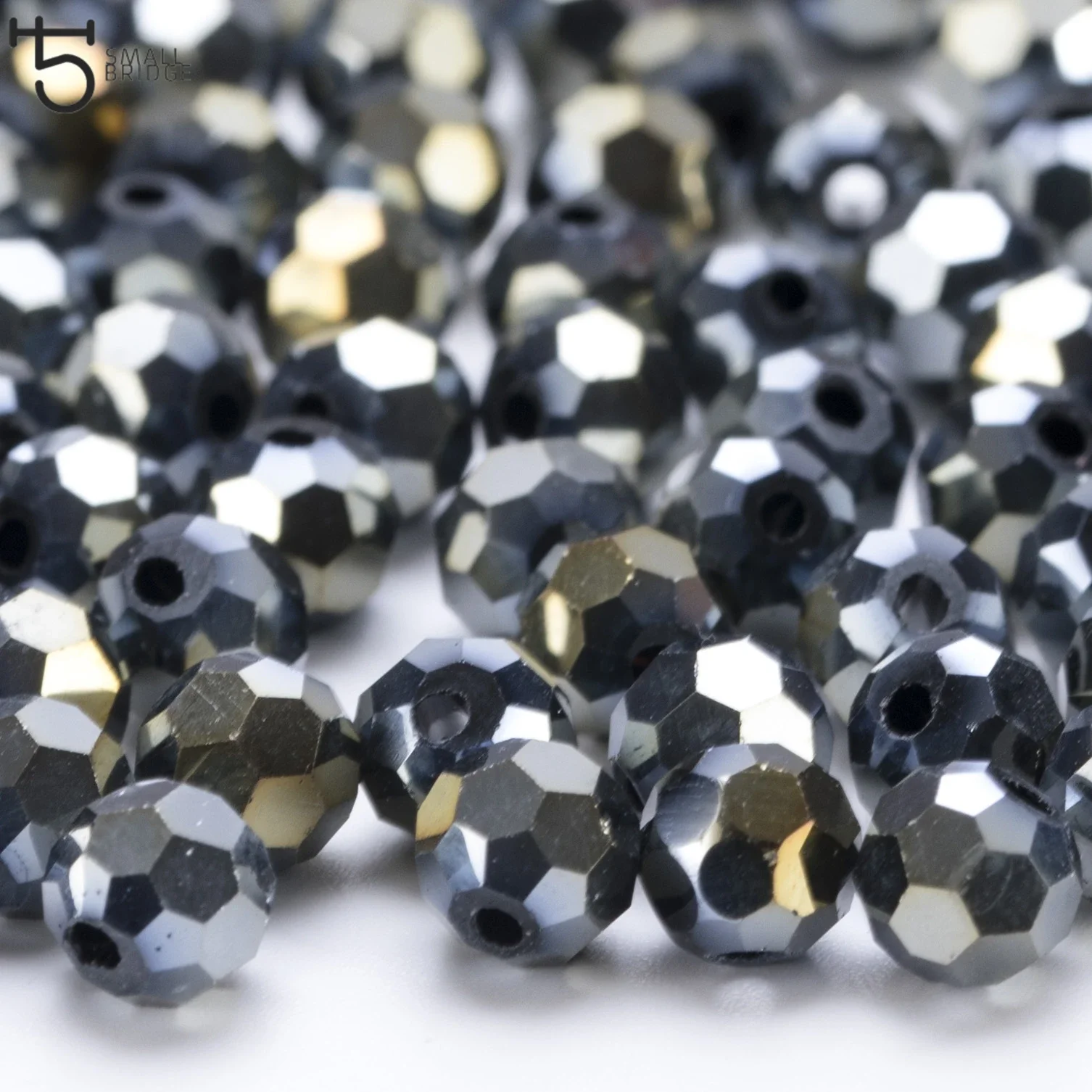 Czech Black Glass Round Beads for Jewelry Making - 3/4/6/8mm Spacer Beads Wholesale