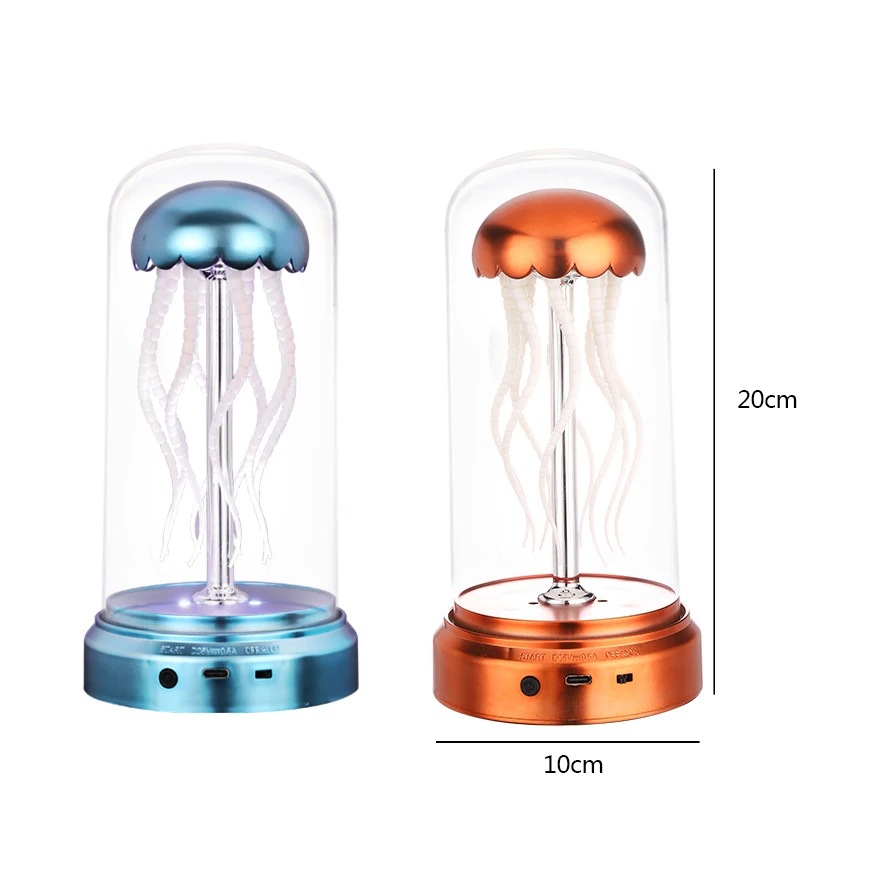 Aqumotic Jellyfish Music Box Musical Boxes & Figurines 20-10cm Rotating Jelly Fish Lights 1pc Caja De Musica Musicbox 6