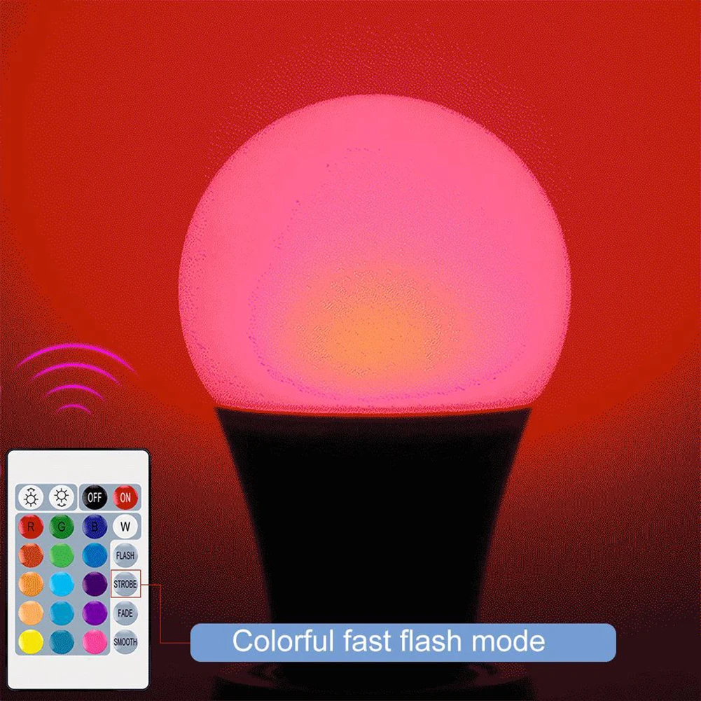 리모컨 RGB LED 디밍 스포트라이트 전구, 가정 침실 거실용 무방사선 절전 전구, 5W, 10 W, 15W