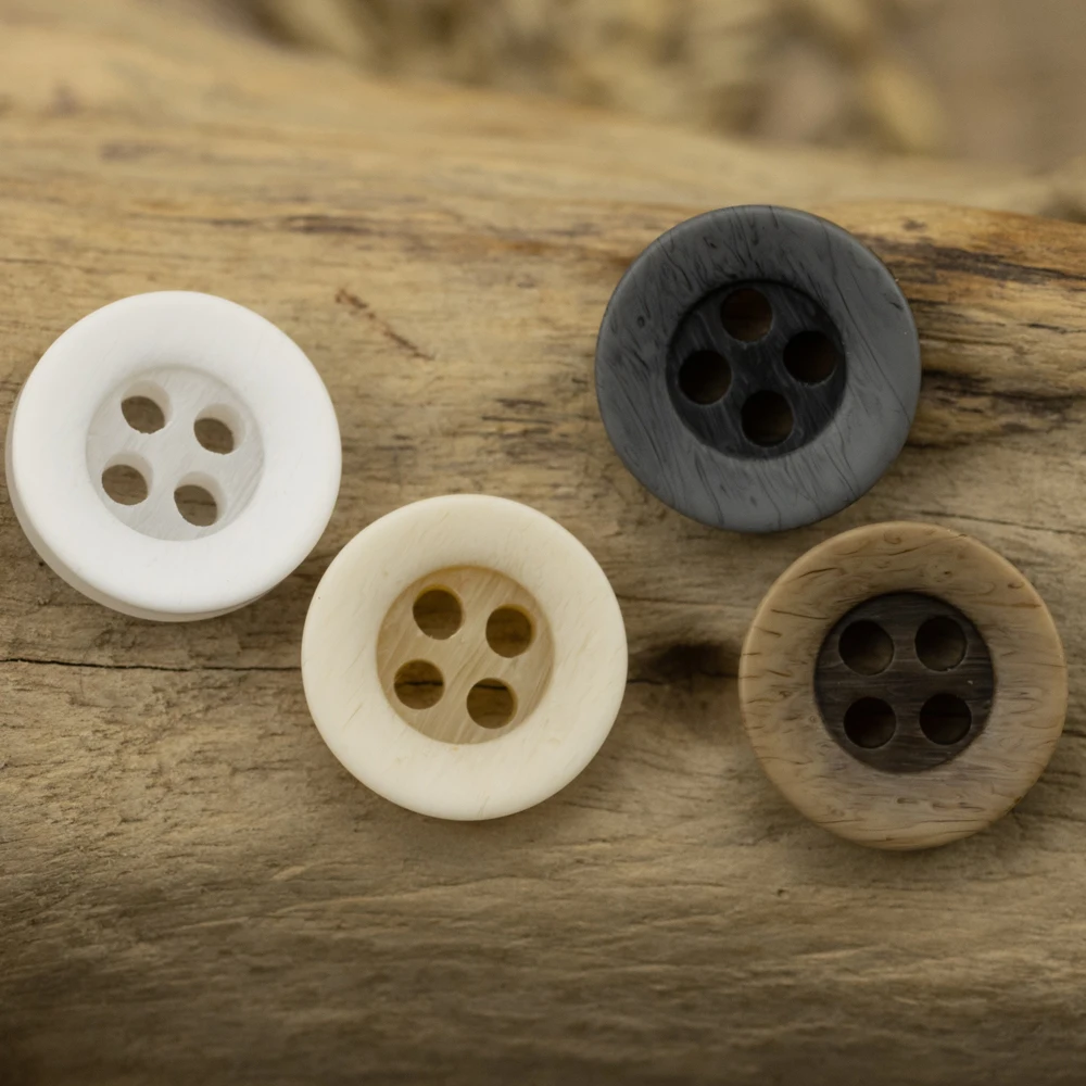 

10pcs Beige Vintage Imitation Wood Grain Polyester Buttons For Clothing Sewing Accessories Eco Cotton Linen Shirt Spring Button