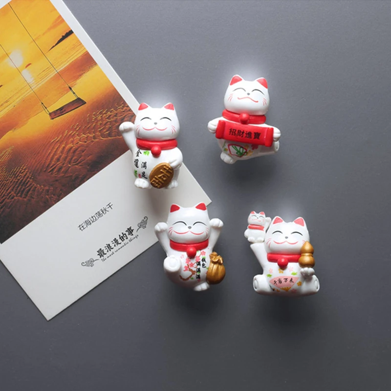 Fridge Magnet paste series Lucky Cat magnetic paste home decoration creative gift Animal refrigerator stickers magnetic fridge magnets magnetic sticker magnetic fridge stickers 8 Pcs