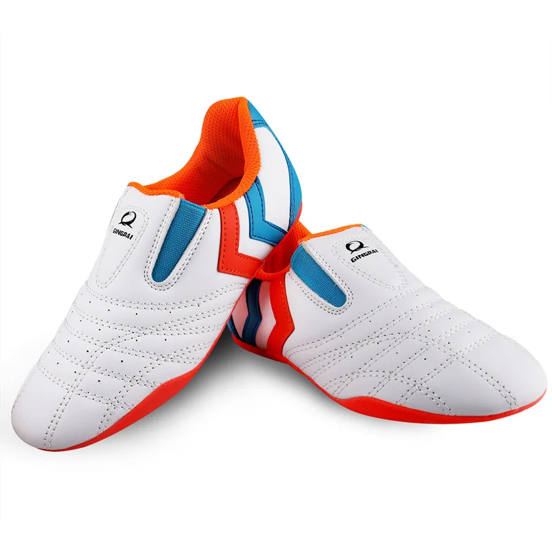 Chinese Wushu Shoes Tai Chi Shoes PU Leather Kungfu Taiji Practice for Men/Women Taekwondo Sport Sneaker Tae Kwon Do