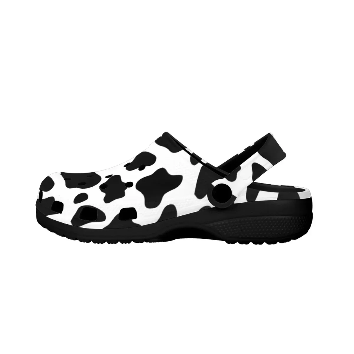 Casual Ladies Indoor Slippers Classic White And Black Cow Design Non-Slip Lightweight Sandals Women Breathable Slides Footwear