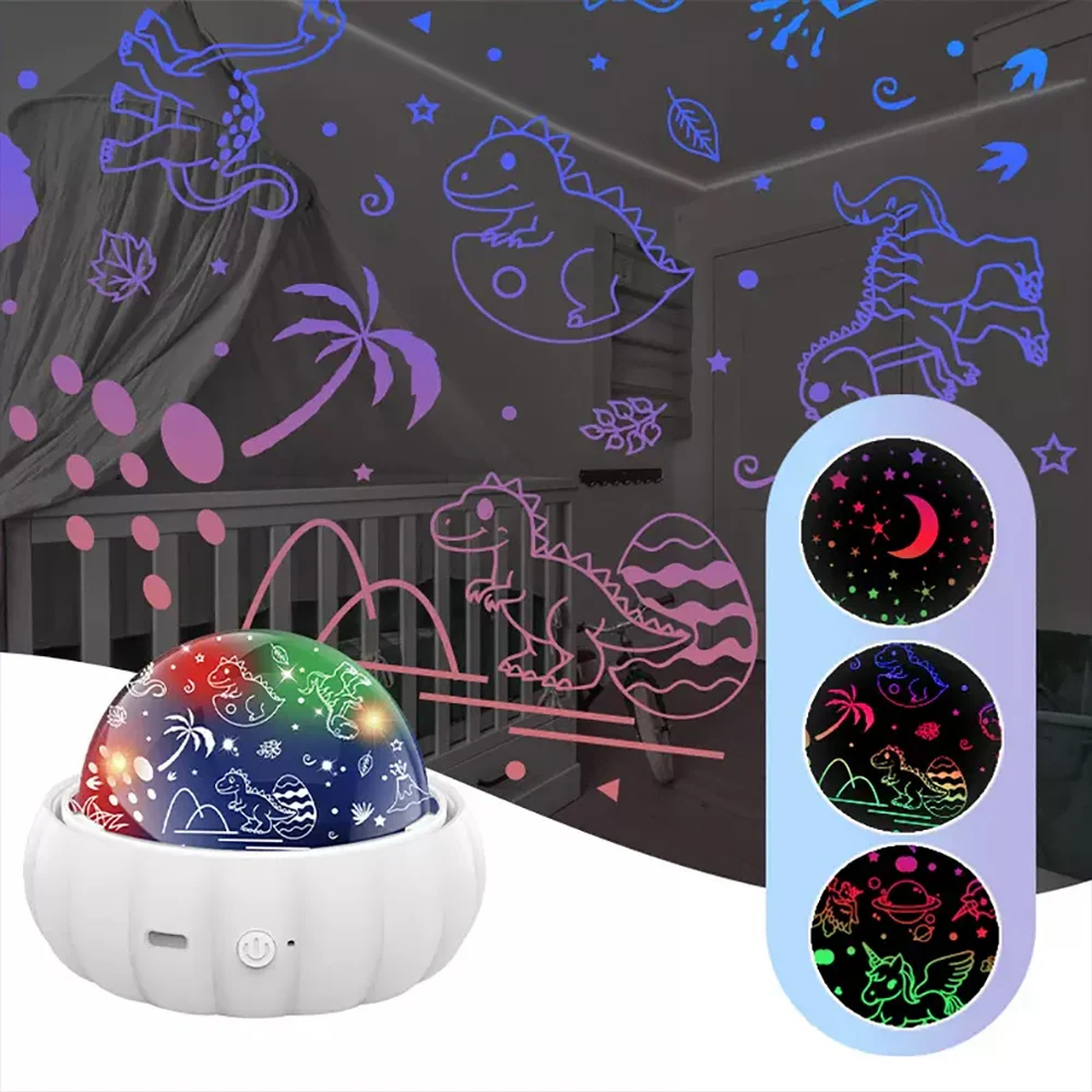 Star Moon Projector Night Lights, LED Unicorn Atmosphere Light for Gifts, Kids, Child Sleep Peace, Christmas, Home Decoration 4