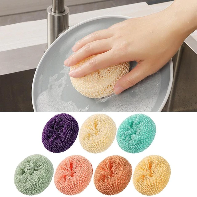 Dish Scrubber Palm-held Brush Non-scratch Scouring Pads Polyester