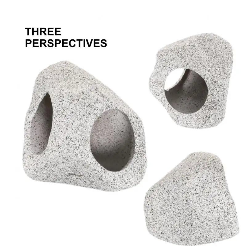 Ceramic Stackable Rock Aquarium Decorations Fish Cave for Fighting Fish Rock Cave Tank Pond Shrimp Breeding Ornament Decor