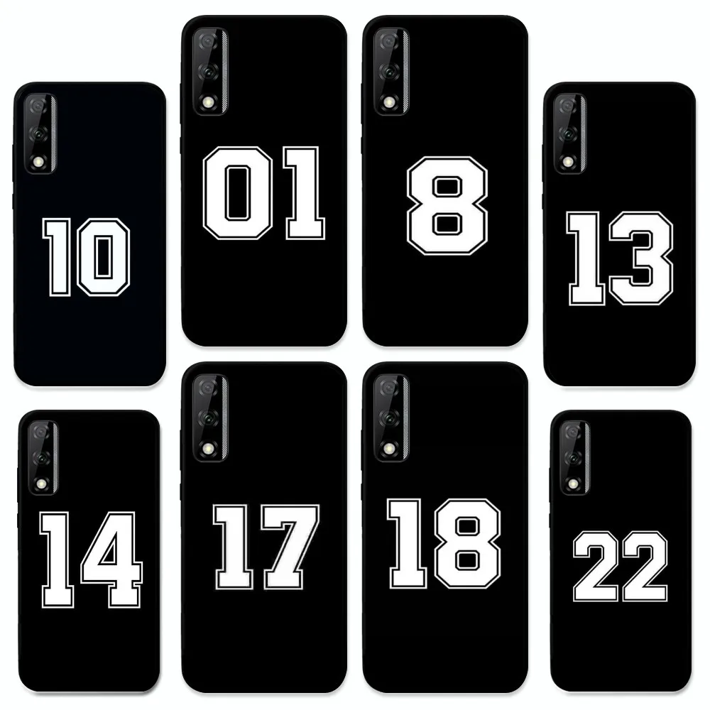 

Number Football Phone Case For Huawei Y9 6 7 5 Prime Enjoy 7s 7 8 plus 7a 9e 9plus 8E Lite Psmart Shell