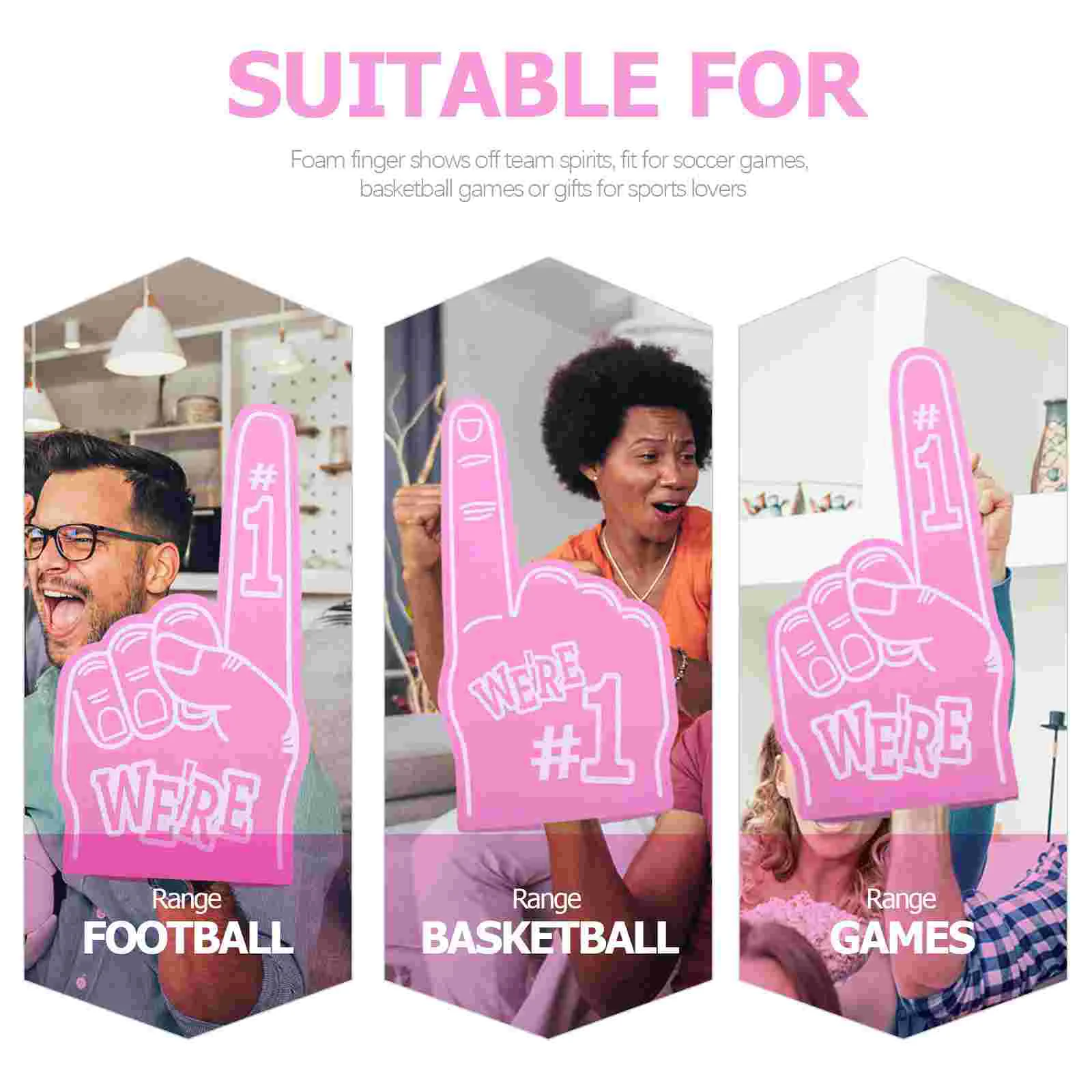 3 Pcs Foam Finger Pointer Cheerleading Props Sports Toys Kids Party Souvenirs Gifts EVA Hands Giant Fingers For