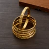 65MM Dubai Wedding Combination Bracelets For Women Ethiopian Jewelry Gold Color Indian Bangles Birthday Jewelry Gifts #104 2