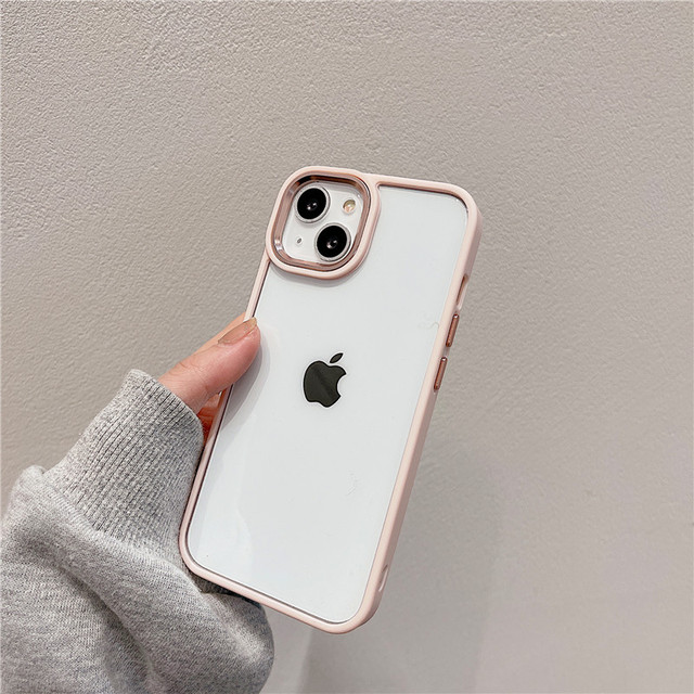 iPhone 13 Max Transparent Metallic Lens Camera Protection Case For iPhone 11 13 12 Pro Max Shockproof Bumper Cover Coque