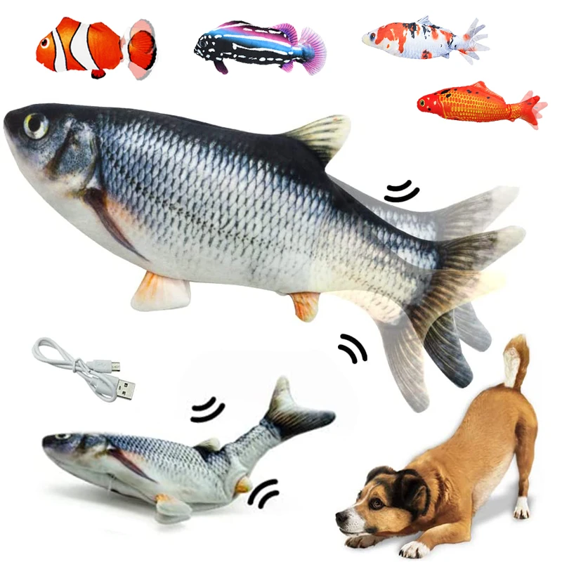 Toys For Dog Interactive Electronic Floppy Fish Dogs Toys Toothbrush