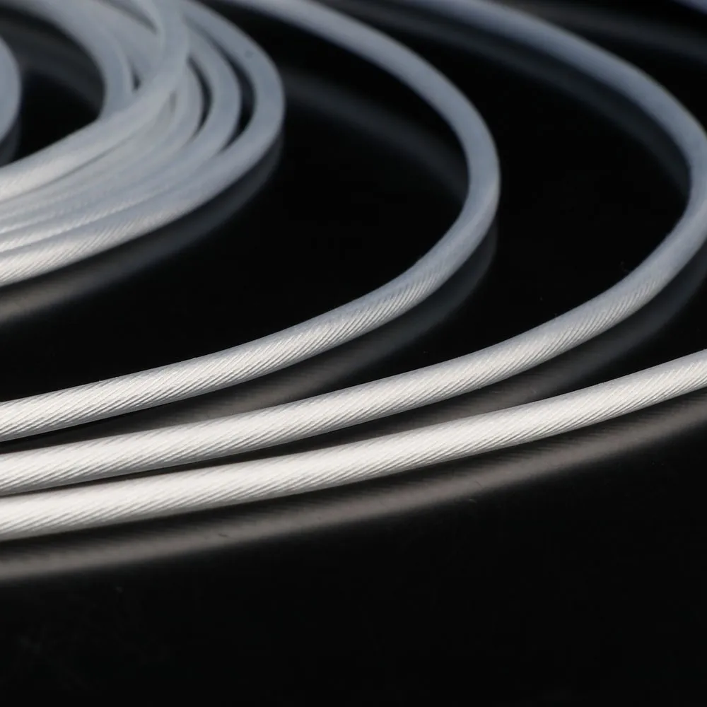 7N Kristallkupfer + 35 % versilberter Draht (3,4 mm Außendurchmesser, 34 Kerne, PTFE-Isolierung) – für HiFi-Lautsprecher, RCA, XLR, AUX, Strom und CD C – Detail 5