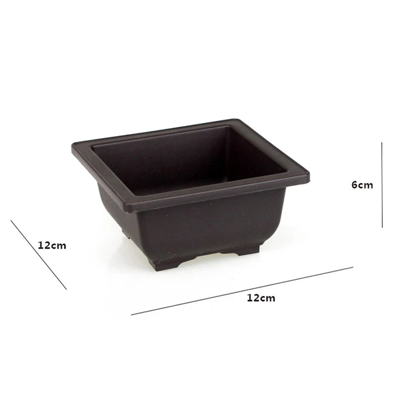 1Pc Flower Pot Imitation Plastic Balcony Square Pots Flower Bonsai Bowl Nursery Basin Planter Imitation Rectangle 