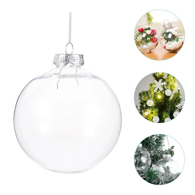 10pcs Christmas Tree Hanging Ball Decorative Clear Christmas Ornaments  Christmas Balls Clear Ornaments For Crafts Fillable - AliExpress