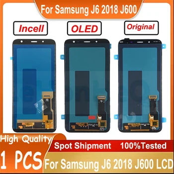 Display Touch Screen Incell/OLED/AMOLED per Samsung J6 J600f, Display LCD per Samsung J6 2018 J600 J600G/DS, LCD J600