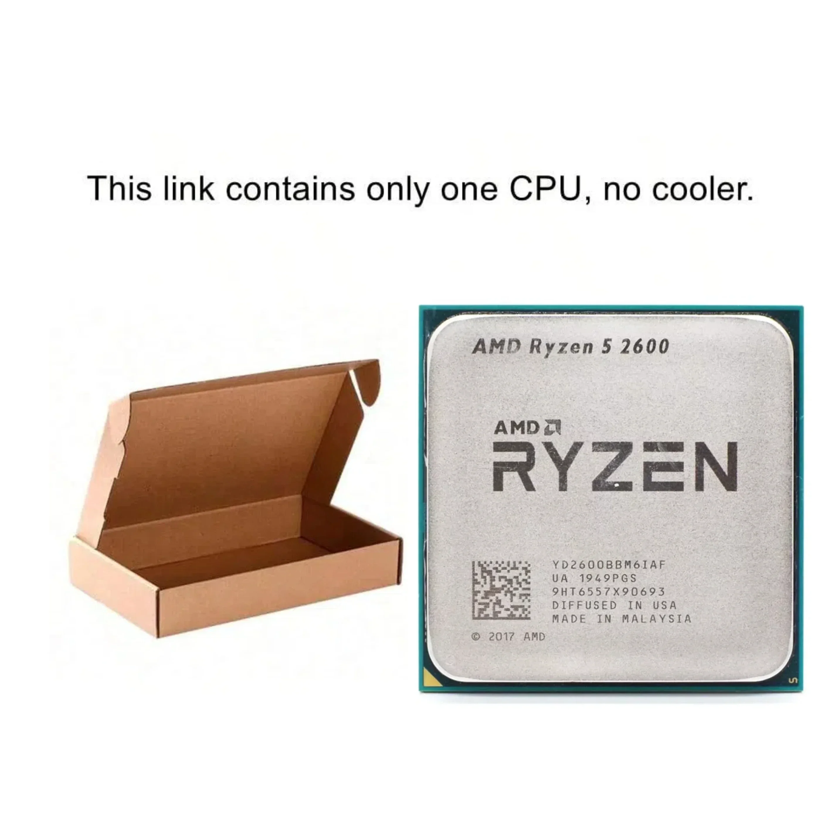 AMD Ryzen 5 2600 6코어 12스레드 게이밍 데스크탑 CPU 3.4GHz 16MB L3 캐시 고성능 프로세서 (게이밍 PC용 AM4 소켓)