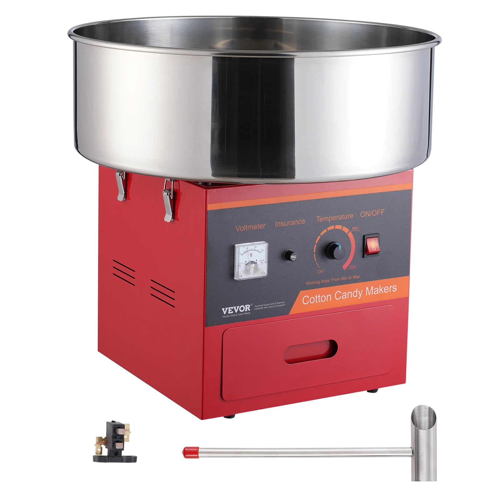 Commercial Electric Cotton Candy Machine Red