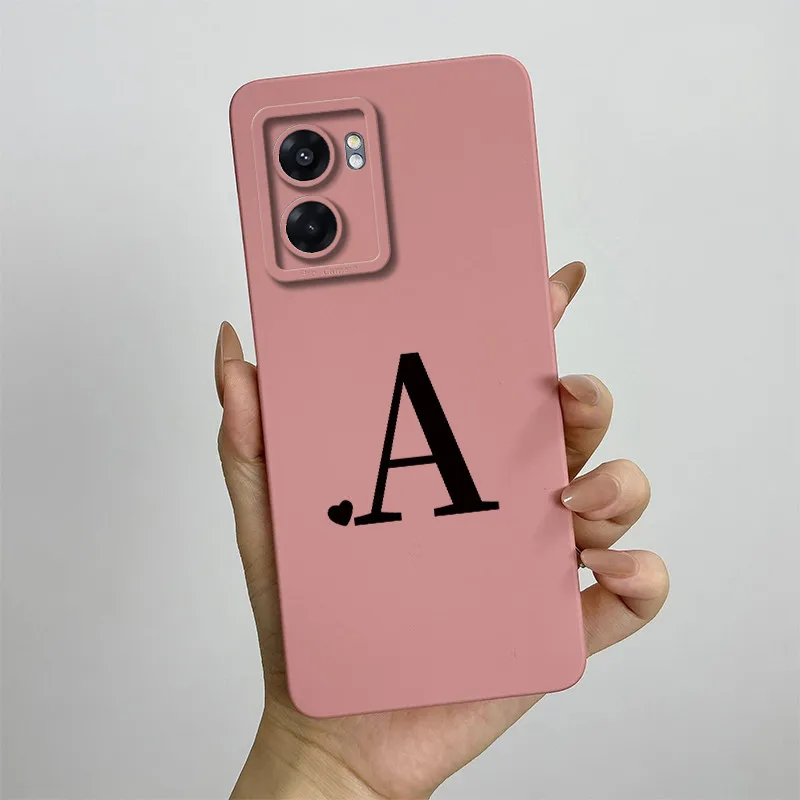 Chic Initial Letters Soft TPU Phone Case - Simple & Cute Design
