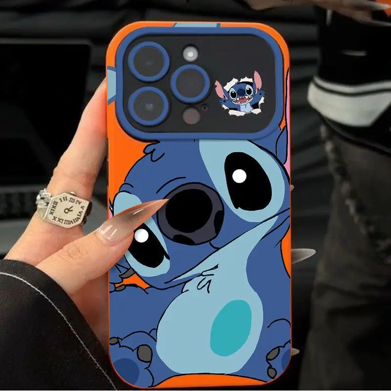 

Kawaii Disney Funny Stitch Iphone 15Promax Phone Case Cute Anime for 14/13/12/11/7/8/xr Pro Anti-Drop Protective Case Kids Toys
