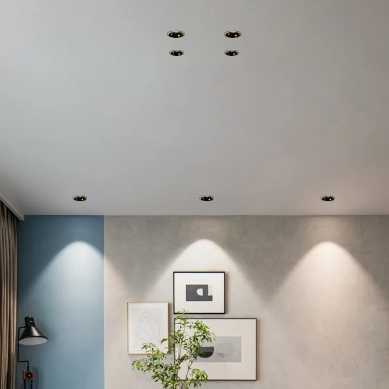 눈부심 방지 매입형 천장 통 램프 7W 9W 12W 18W 20W 벌집 COB LED 스포트 라이트 천장 조명기구 조명 85-265V