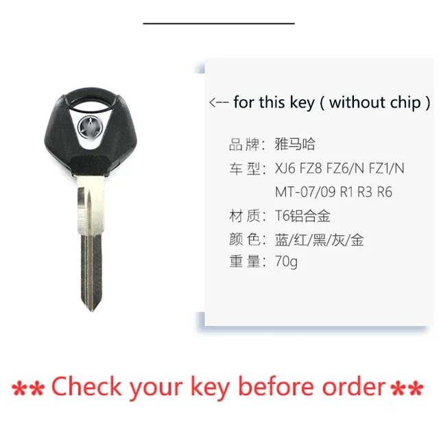 Per YAMAHA MT03 MT-03 2024 2023 2022 2021 2020 2019 CNC Chiave Della Copertura Della Cassa Guscio Protettivo Portachiavi Accessori Moto Con Logo 2