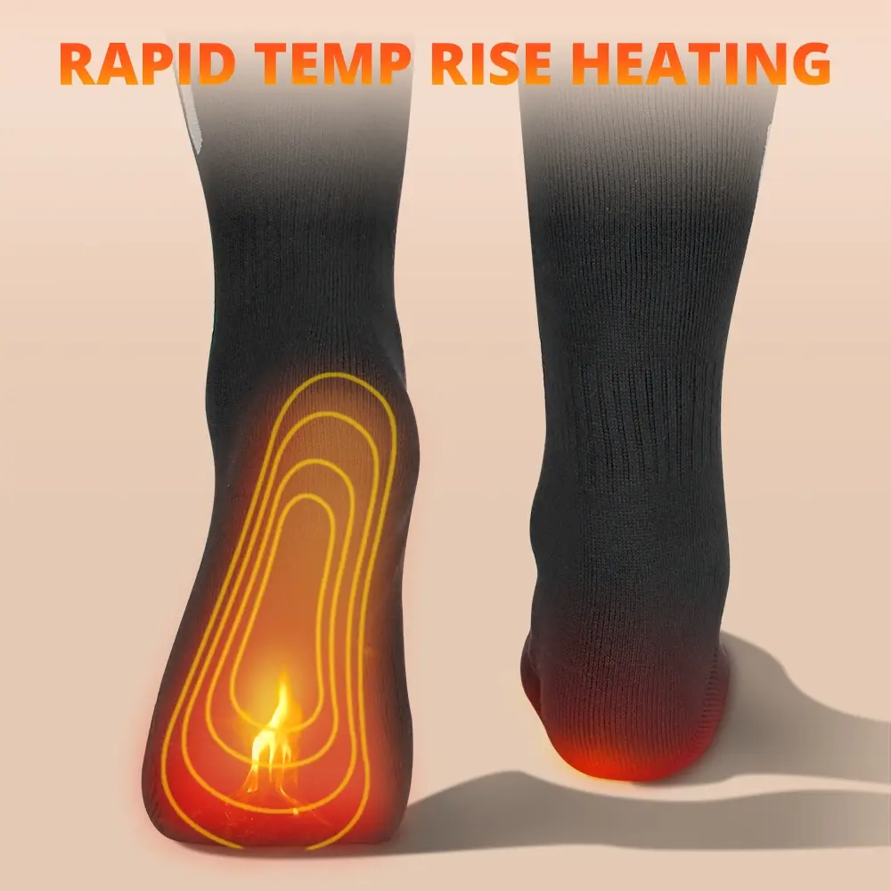 Calcetines calefactables para hombre y mujer, de térmico recargable, con  pilas, calcetín calefactor Sunnimix Calcetines calentadores de pies