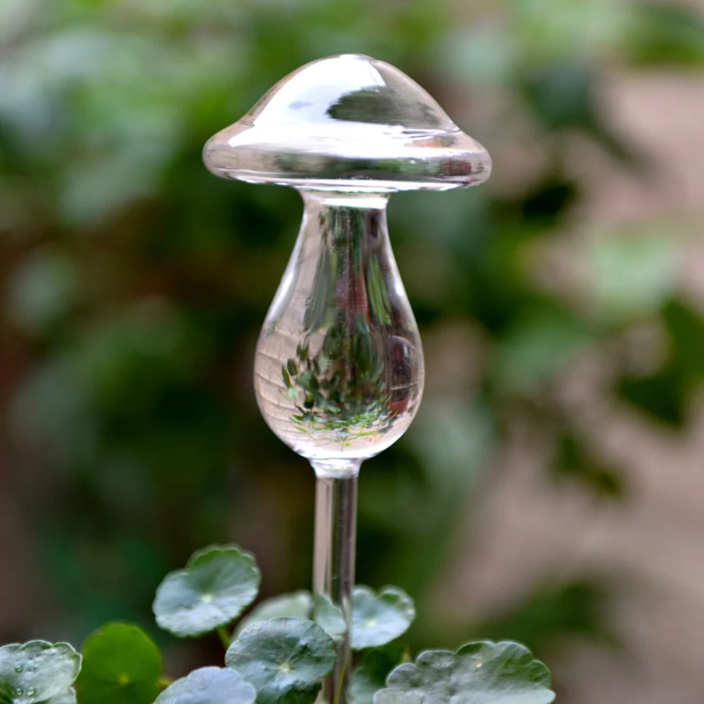 Plant Waterer Bulbs Self Watering Globes Automatic Watering Stakes Mushroom Rose Shape Design Clear Glass Plant Water Drippers Plant Waterer Bulbs Self Watering Globes Automatic Watering Stakes Mushroom Rose Shape Design Clear Glass Plant Water Drippers