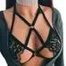 Women's Sexy Lace Bralette with Halter Neck & Cutout Design Strappy Corset Top