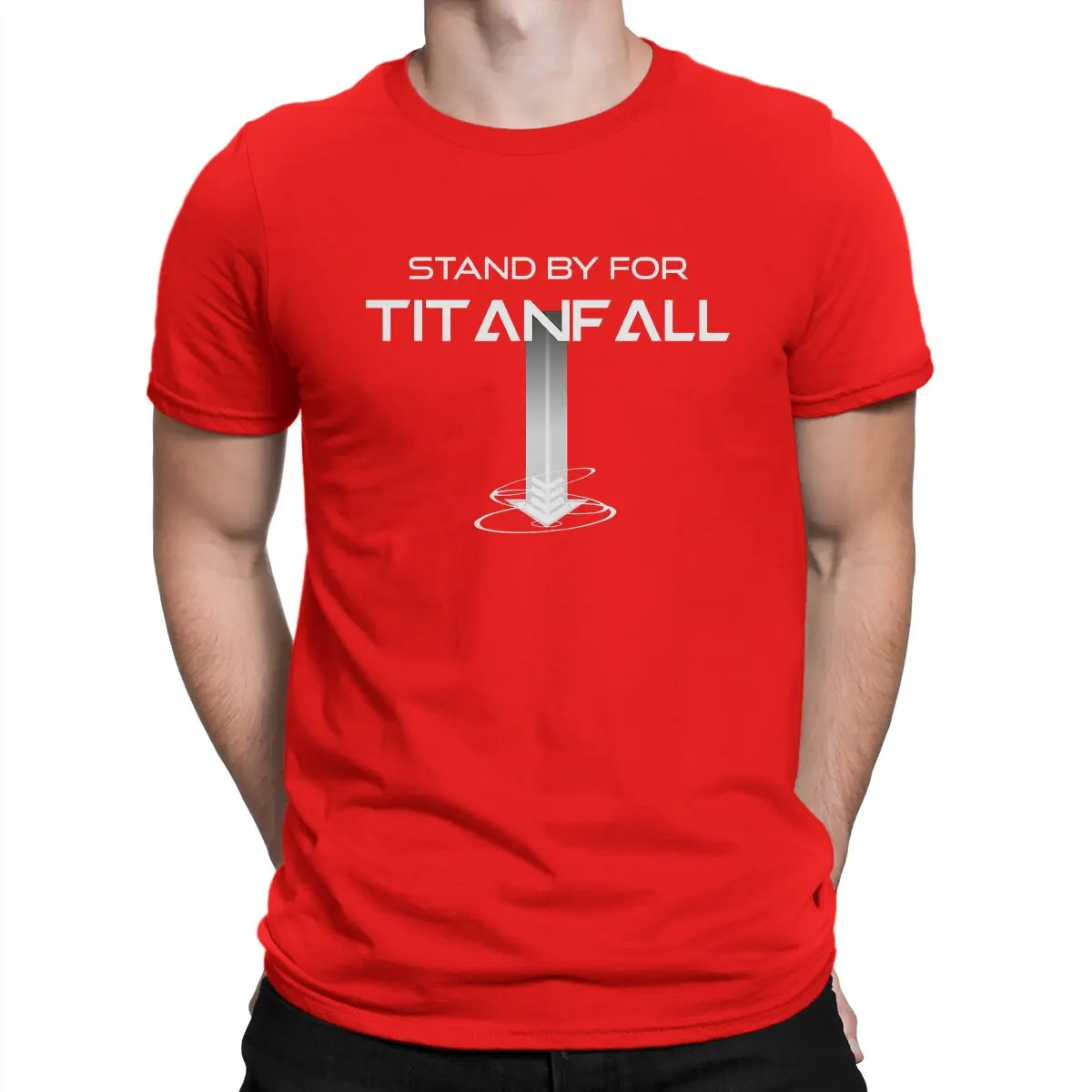 thumbnail image 1 of Camiseta de hombre Titanfall, con palabras blancas, individualidad, estilo Harajuku, estilo hipster., 1 of 7