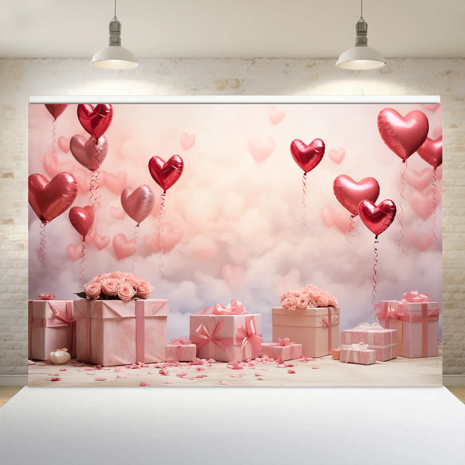 

1PC Valentine's Day Party Backdrop,59x39inch Photography Background,Used To Gifts,Activities Or Other Party Decoration(Style2)