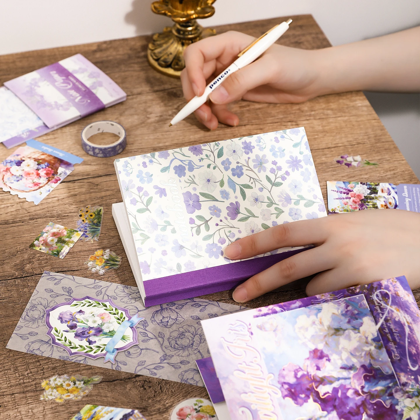 Scrapbooking Supplies Kit, A6 Journal Set with Stickers, Decorative Papers Complete DIY Gift Set for Journaling & Scrapbooking - 4