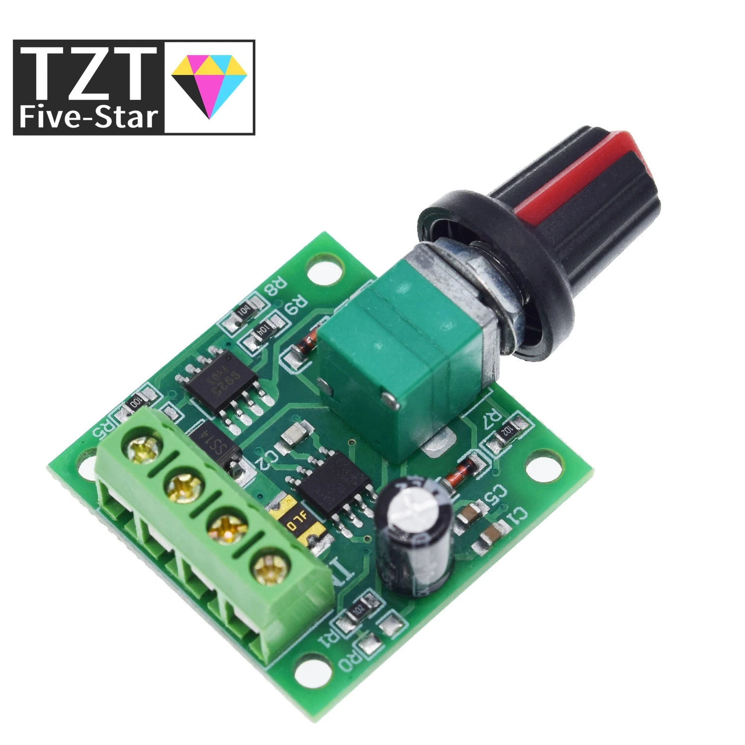 TZT Neuer DC 1,8V 3V 5V 6V 12V 2A PWM Motordrehzahlregler Niederspannungs-Motordrehzahlregler PWM 0~100% einstellbares Antriebsmodul