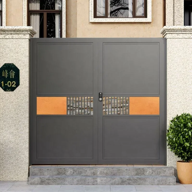 Villa Courtyard Gate, Garden Entrance Gate, Single and Double Door, Made of Iron/stainless Steel Material, Customized Size 3