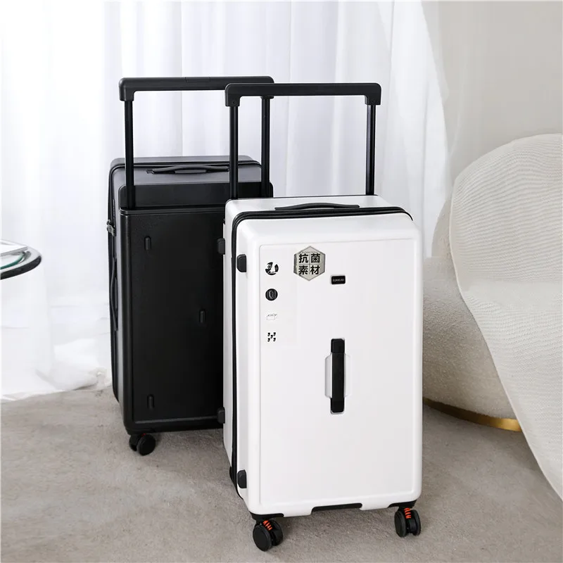 High Quality Large Capacity Wide pull rod Luggage Unisex Adult Trolley Case Thickened Password Suitcase 30-Inch Universal Wheels