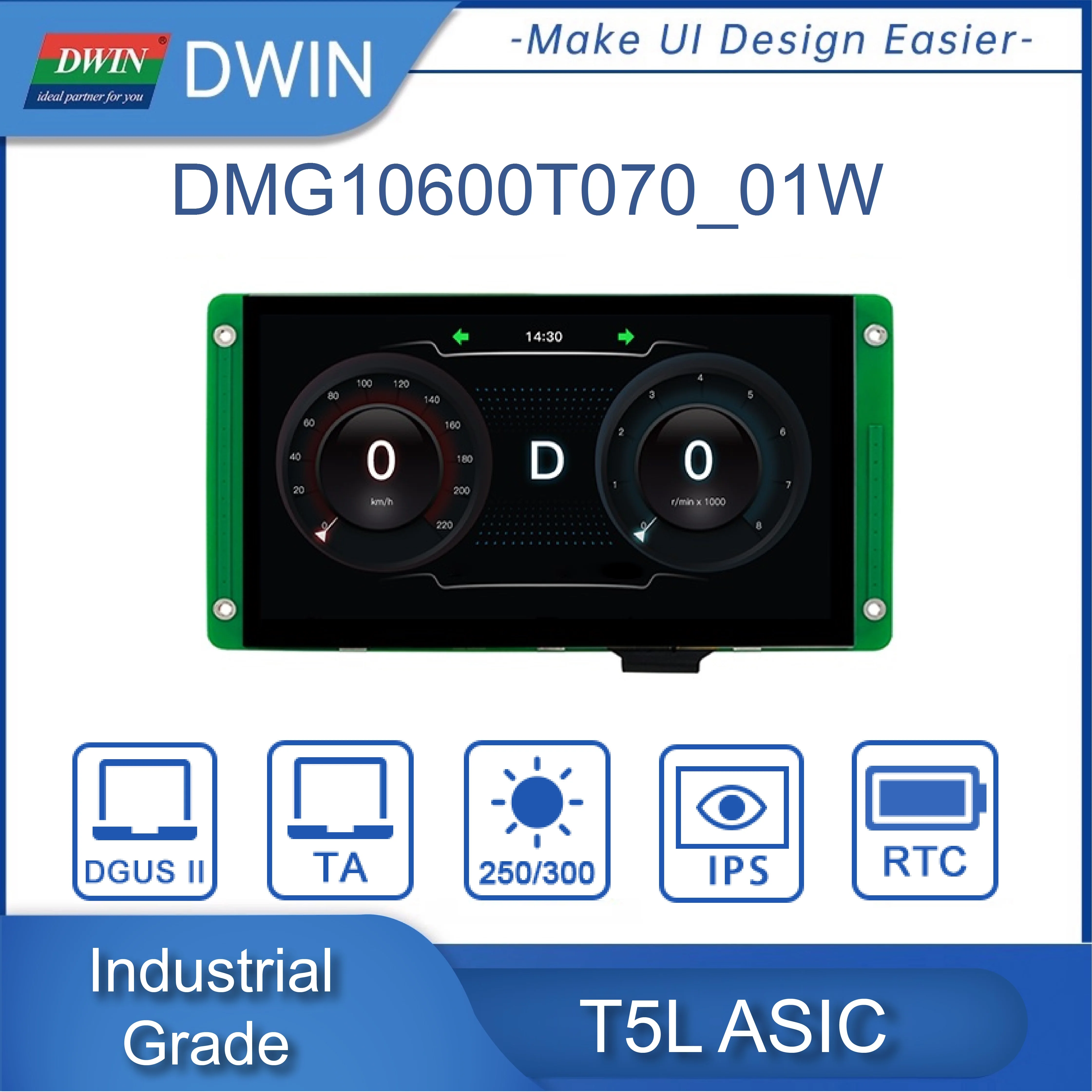 DWIN   ġ LCD ÷ ȭ , TTL RS232 UART  HMI, Arduino ESP32, 7 ġ, 800x480/1024x600