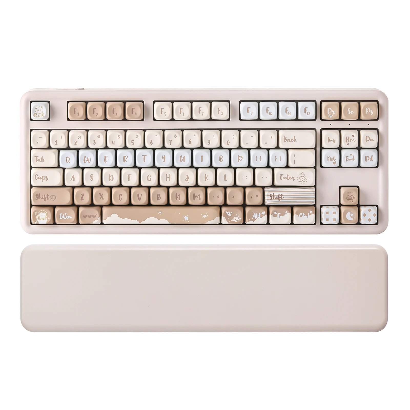 YUNZII B87 ブルー QMK/VIA メカニカルゲーミングキーボード