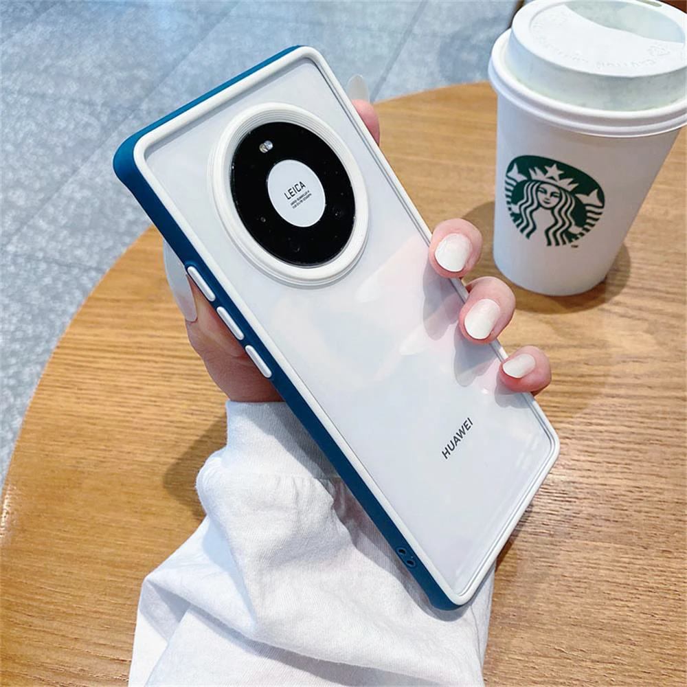 Прозрачный акриловый силиконовый чехол для Huawei Mate 40 30 Pro RS P50 P40 P30 Nova9 Honor Magic3 50 Plus |