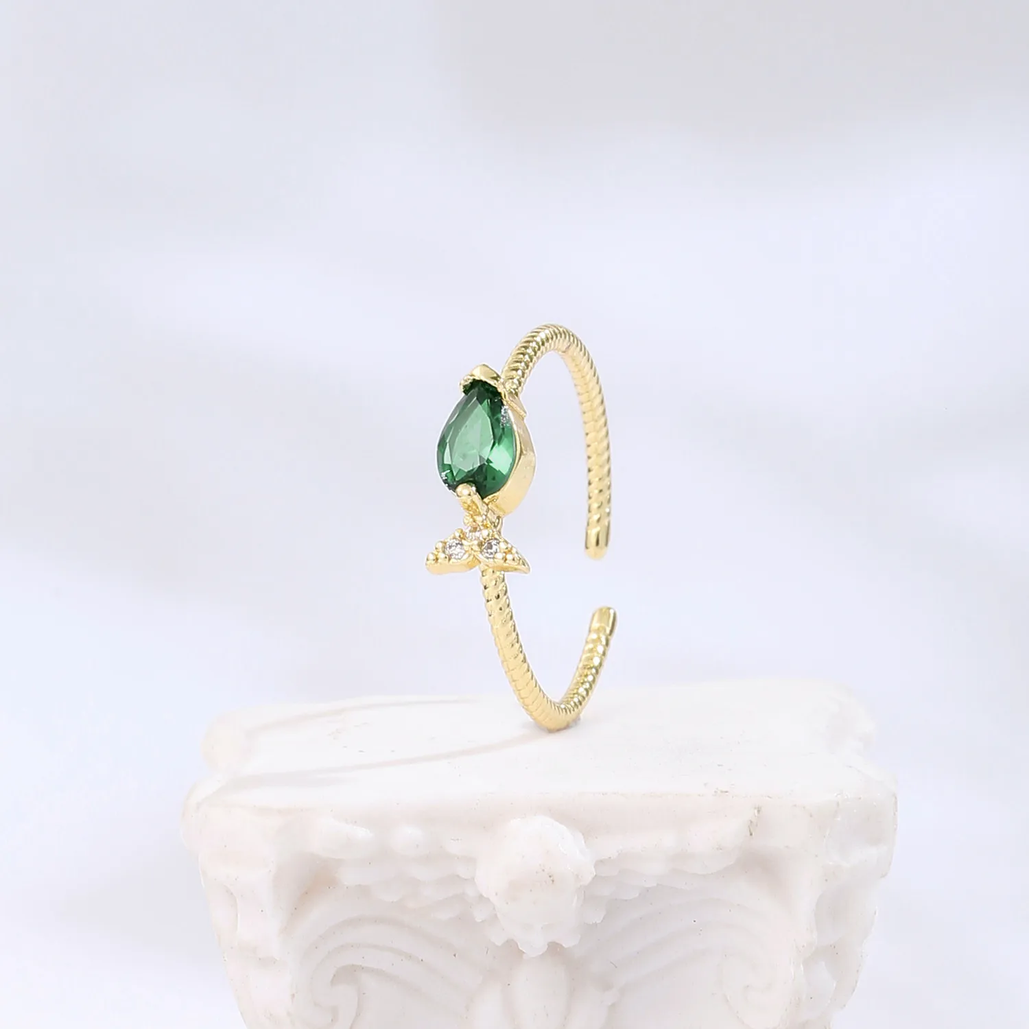 2021 INS Color Rainbow Fashion Rings For Women Finger Jewelry Clear CZ Colorful Neon Enamel Open Adjusted Dome Ring