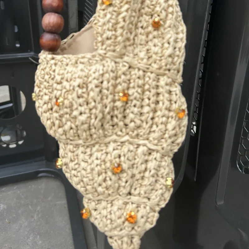 Hand-woven High Quality Conch Bag Luxury Pearl Chain Women Seaside Holiday Creative Shoulder Bag Cute Shell Brand Crossbody Bag