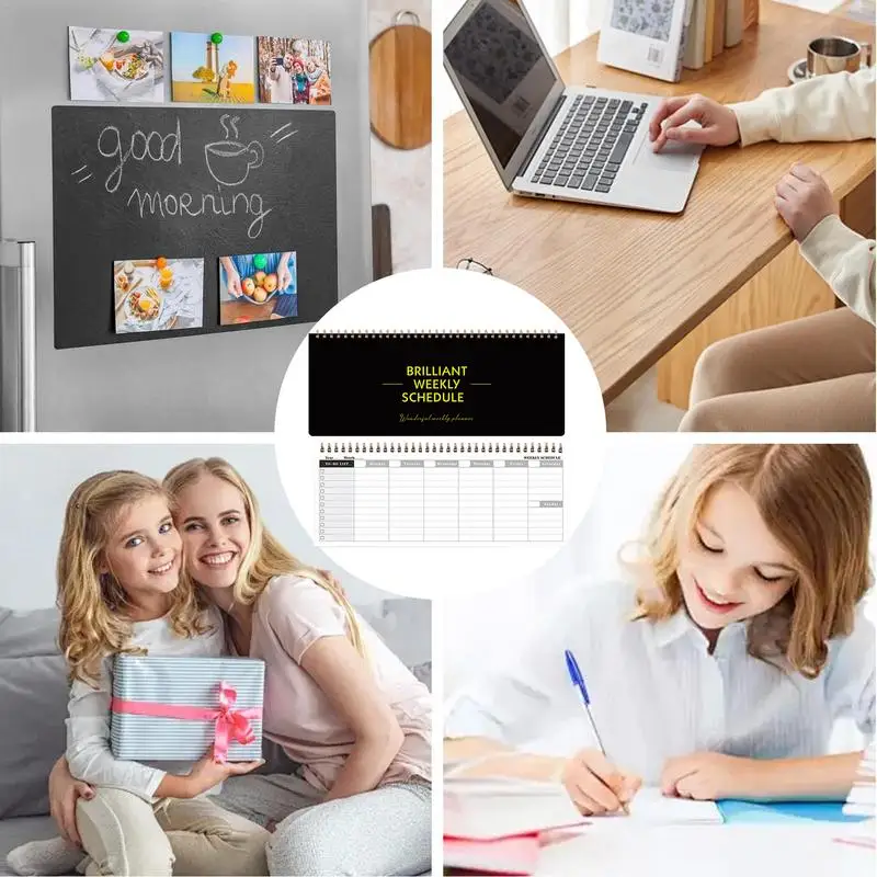 Notebook For Weekly Planner 12X5Inches 60Pages Journal Notebook Weekly Planner Notepad Thick Paper Hardcover Weekly Notebook