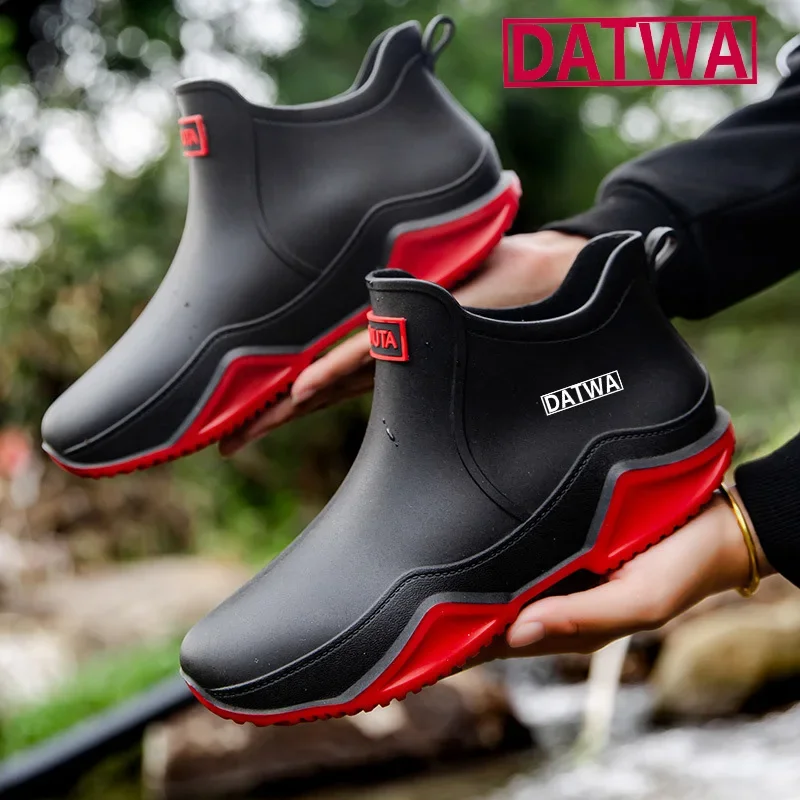 

2023 Datwa New Fishing Shoes Men's Waterproof Outdoor Rubber Shoes Durable Rain Boots Anti Slip Fishing Hiking Shoes