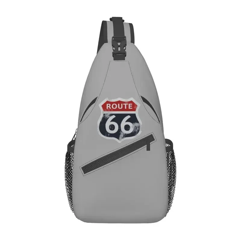 

California Sign Route 66 Sling Crossbody Chest Bag Men Cool Shoulder Backpack for Hiking