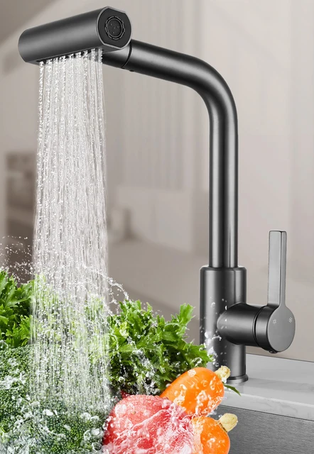 Rociador Grifo Lavabo CaÃ±o Extraible Grifo De Cocina Con Rociador