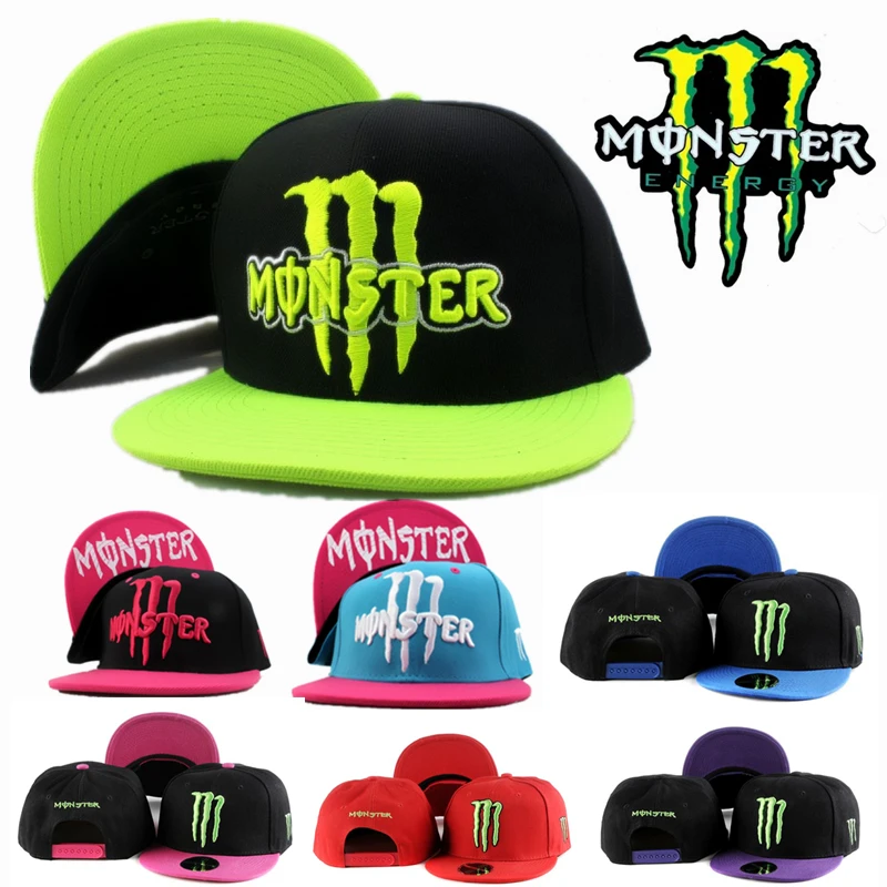 MonsterEnergy-Baseball-Cap-Snapback-Hat-Hats-Caps-Men-Moto-Letters ...